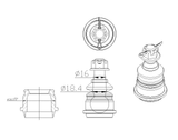 Replacement Ball Lower Ball Joint For Hardrace Front Adj Lower Control Arm+Sway Bar Endlink V2 HR-8635
