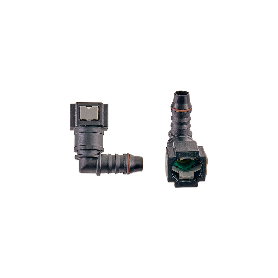 IAG IAG 5/16" SAE Quick Connect Female to 8mm Hose Barb Right Angled