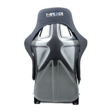 NRG Carbon Fibre/FRP Race Bucket Seat Large - Black Carbon Shell/Black Cloth