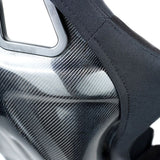 NRG Carbon Fibre/FRP Race Bucket Seat Large - Black Carbon Shell/Black Cloth