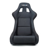 NRG Carbon Fibre/FRP Race Bucket Seat Large - Black Carbon Shell/Black Cloth