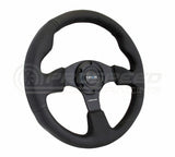 NRG Racing Steering Wheel 320mm Black Leather/Black Stitching RST-012R | Pro Speed Racing