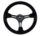 NRG Steering Wheel Suede  320mm with Black Stich