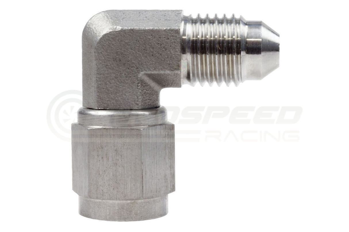 Raceworks Female to Male Stainless Steel AN Swivel Elbow 90 Degree