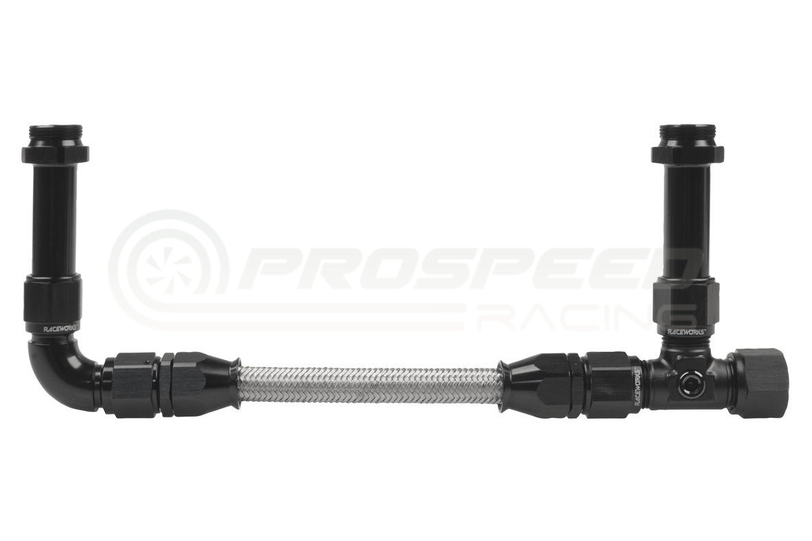 Raceworks Carburettor AN-8 Dual Feed Fuel Line Plumbing Kit - Holley 7/8"-20 RWF-160-08BK | PSR