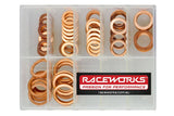 Raceworks Replacement Copper Crush Washers Bulk Kit 8mm To 18mm 70PK RWF-179-KIT | Pro Speed Racing