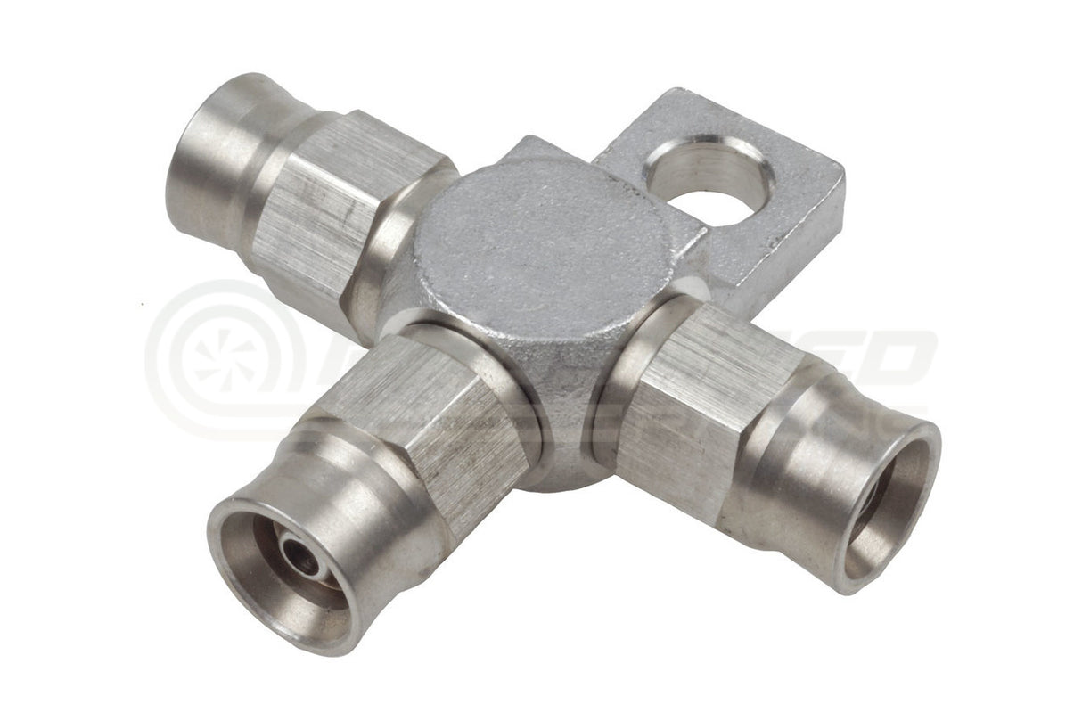 Raceworks 200 Series AN-3 Stainless Steel Teflon Hose End Tee With Bracket RWF-261-03SS | Pro Speed