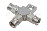 Raceworks 200 Series AN-3 Stainless Steel Teflon Hose End Tee With Bracket RWF-261-03SS | Pro Speed