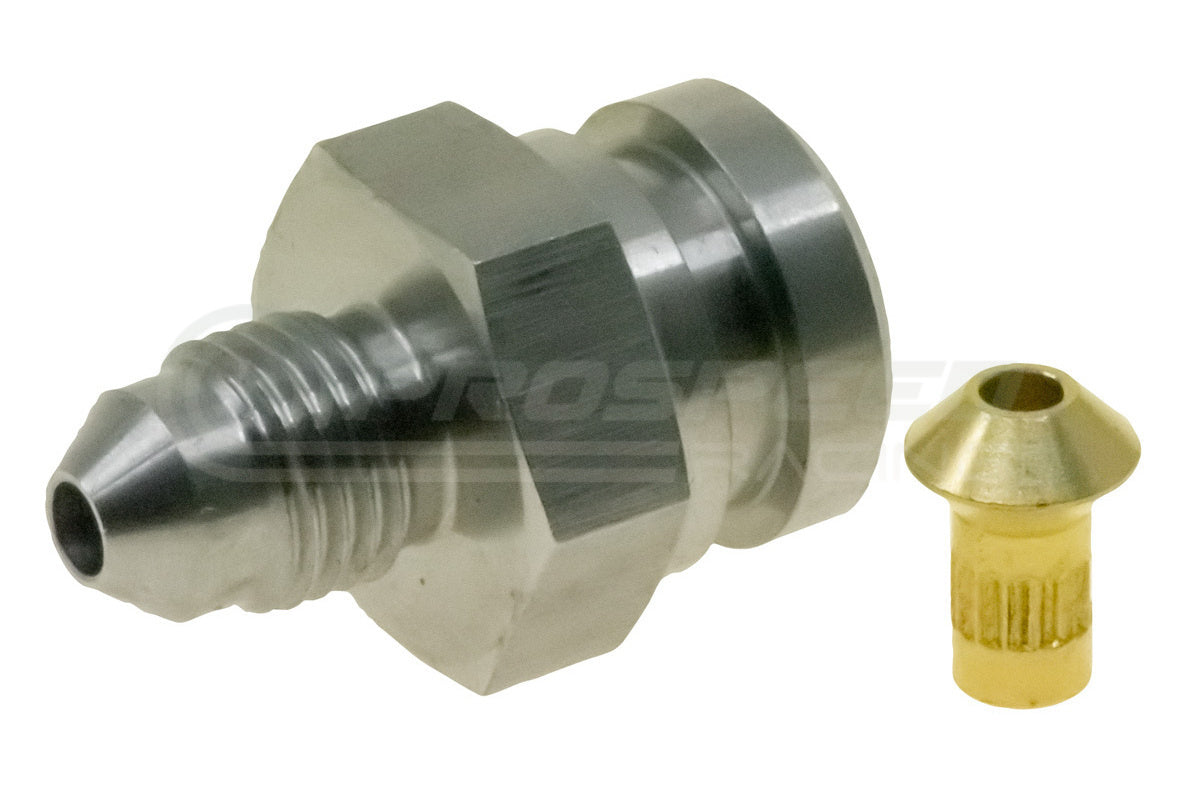 Raceworks Stainless Steel AN-4 Male Flare to Female Inverted Flare w/Brake Locator