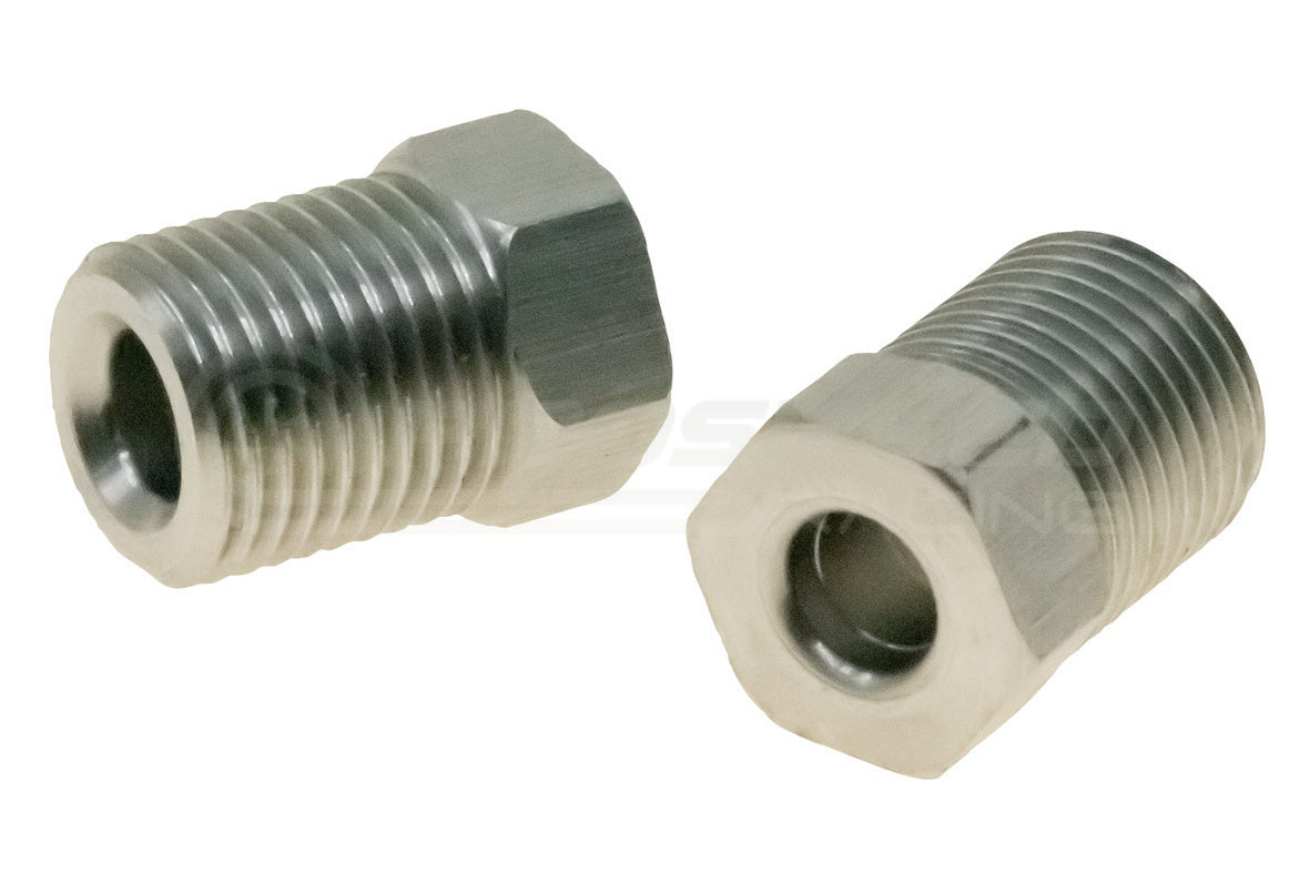 Raceworks 300 Series 3/16" Stainless Steel Inverted 7/16"-24 Flare Tube Nut 2PK RWF-365-SS | PSR