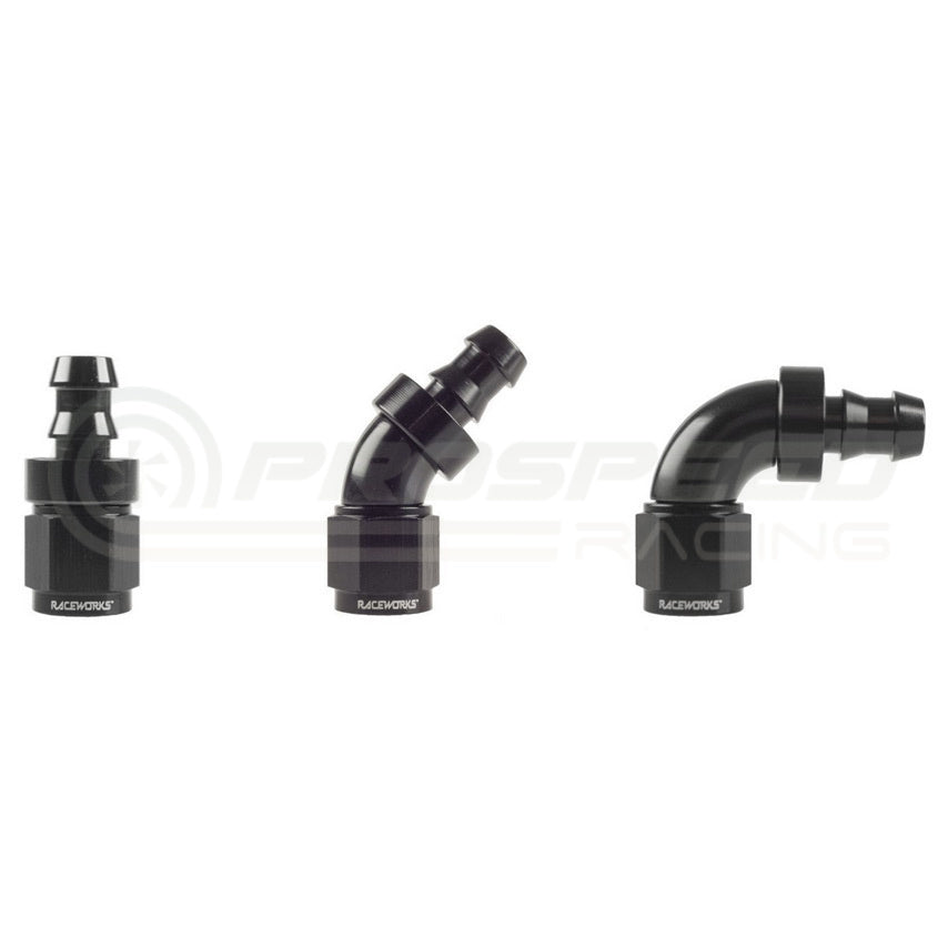 Raceworks 400 Series AN-5 Push Lock Hose End RWF-401-05 | Pro Speed Racing