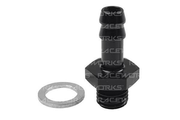 Raceworks Metric M10X1.0 Male to Hose Barb Fitting Straight