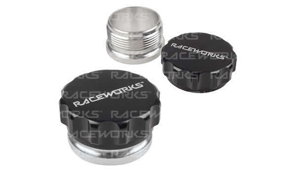 Raceworks Weld On Aluminium Filler With Black Female Cap