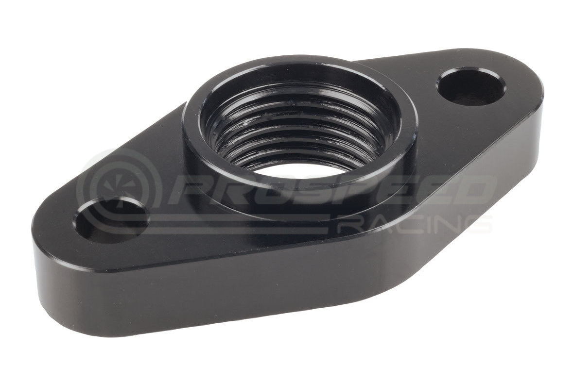 Raceworks Turbo Drain Adaptor Female AN-10 ORB Black - Suit T3-T4 Turbo (50.8mm Holes) RWF-463-02BK