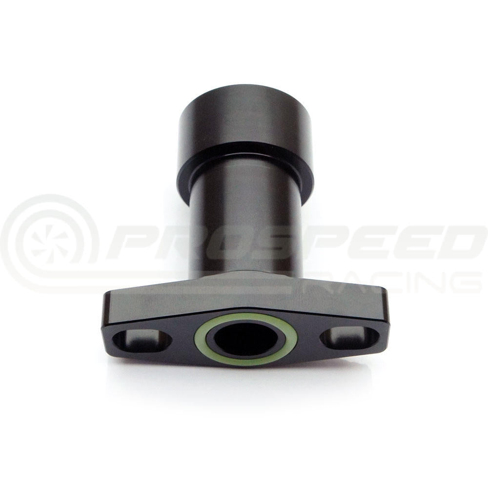 Raceworks Extended Turbo Drain Adaptor Female AN-10 ORB Black - Suit Small Turbo (38-44mm Slotted Holes)