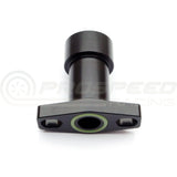 Raceworks Extended Turbo Drain Adaptor Female AN-10 ORB Black - Suit Small Turbo (38-44mm Slotted Holes)