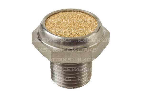 Raceworks Stainless Steel 1/8" NPT Diff Breather With Bronze Element