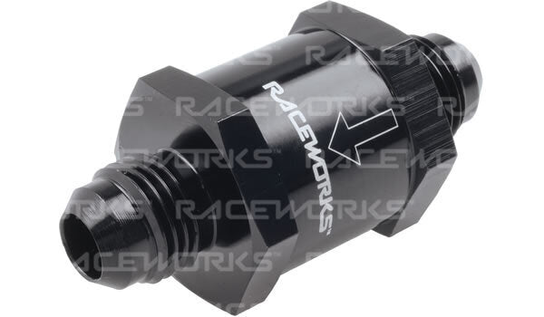 Raceworks Male AN to Male AN One Way Valve