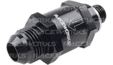 Raceworks One Way Valve Metric to AN Male Flare
