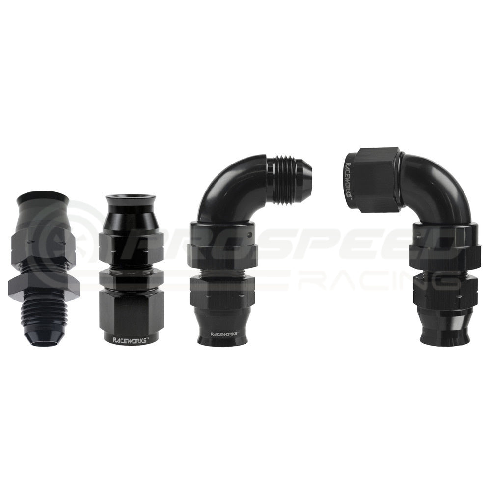 Raceworks 600 Series 5/8" Hard Line Hose End AN-10 RWF-618-10 | Pro Speed Racing
