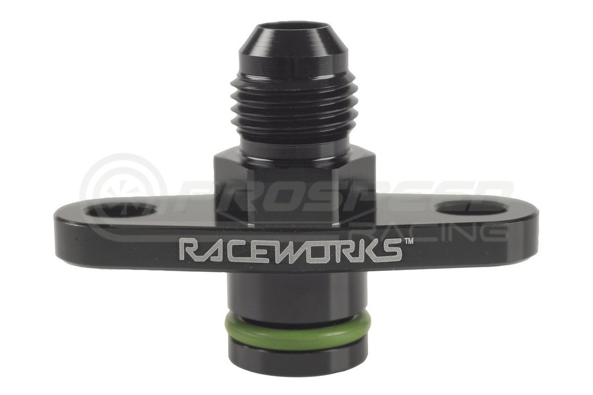 Raceworks OEM Fuel Rail FPR Adaptor AN-6 - Mitsubishi Evo 4-9/FTO RWF-680-03BK | Pro Speed Racing