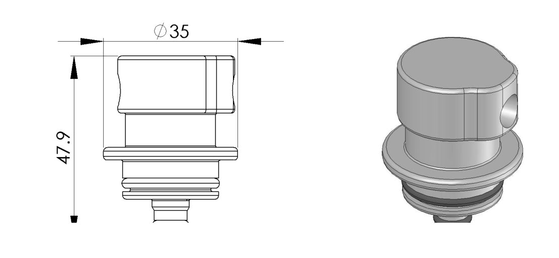 Raceworks OEM Fuel Rail FPR Adaptor 1/8" NPT
