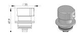 Raceworks OEM Fuel Rail FPR Adaptor 1/8" NPT