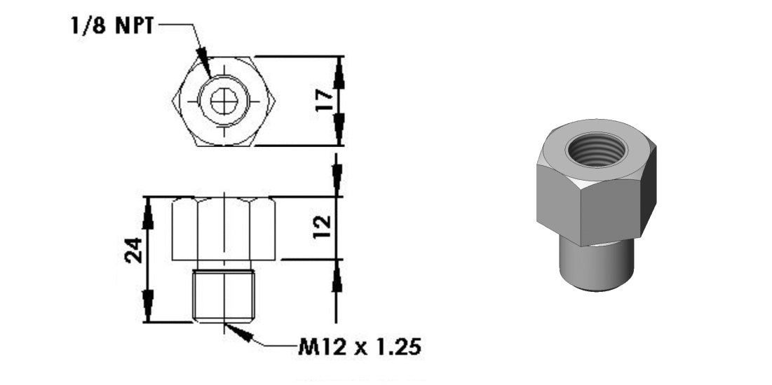 Raceworks OEM Fuel Rail FPR Adaptor AN-6