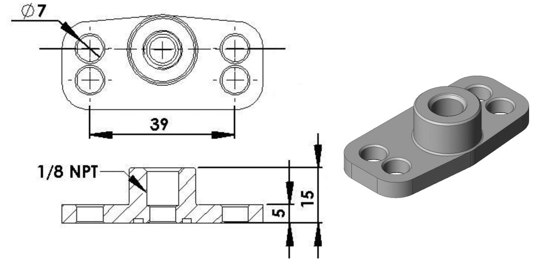 Raceworks OEM Fuel Rail FPR Adaptor AN-6
