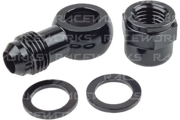 Raceworks Aluminium AN Banjo Fitting Set Suit 044 Pump