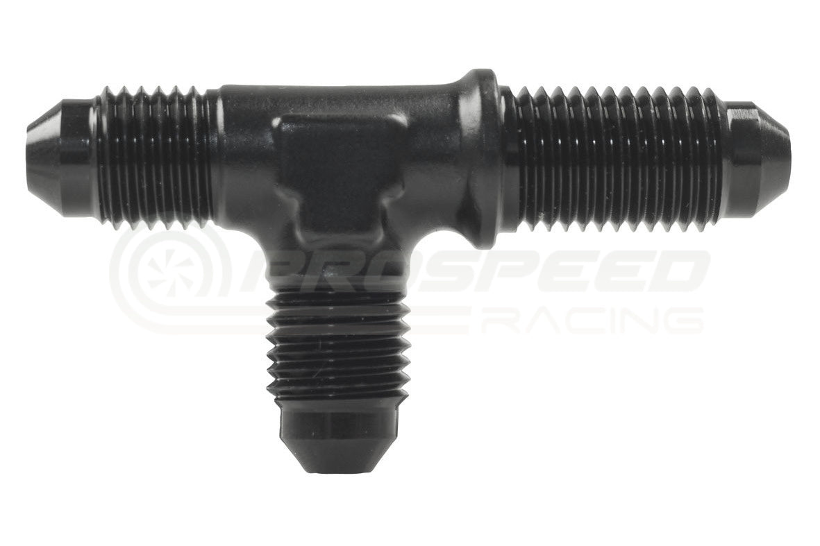 Raceworks AN Male Tee Fitting With Bulkhead Thread On Run