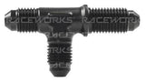 Raceworks AN Male Tee Fitting With Bulkhead Thread On Run