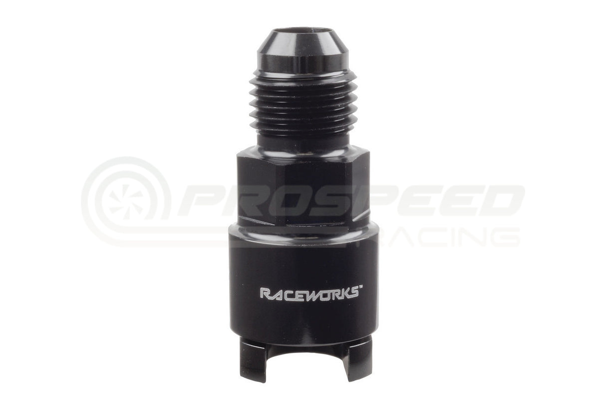 Raceworks Female SAE EFI Quick Connect to AN Male Flare Fitting (All Billet)