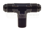 Raceworks AN Male Flare Tee Fitting With NPT Male Thread On Branch