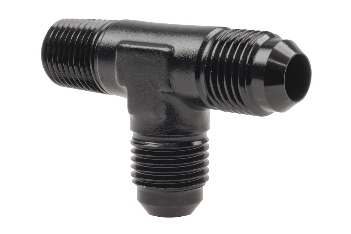 Raceworks AN Male Flare Tee Fitting With NPT Male Thread On Run