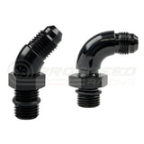 Raceworks AN Male Flare to AN ORB O-Ring Boss Elbow Fitting RWF-922-04BK | Pro Speed Racing