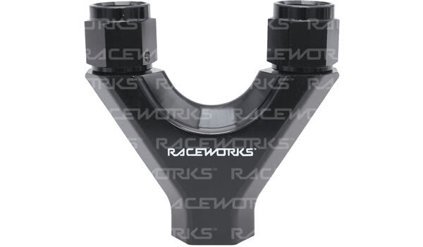 Raceworks AN Female Flare to AN ORB O-Ring Boss Y Block Fitting