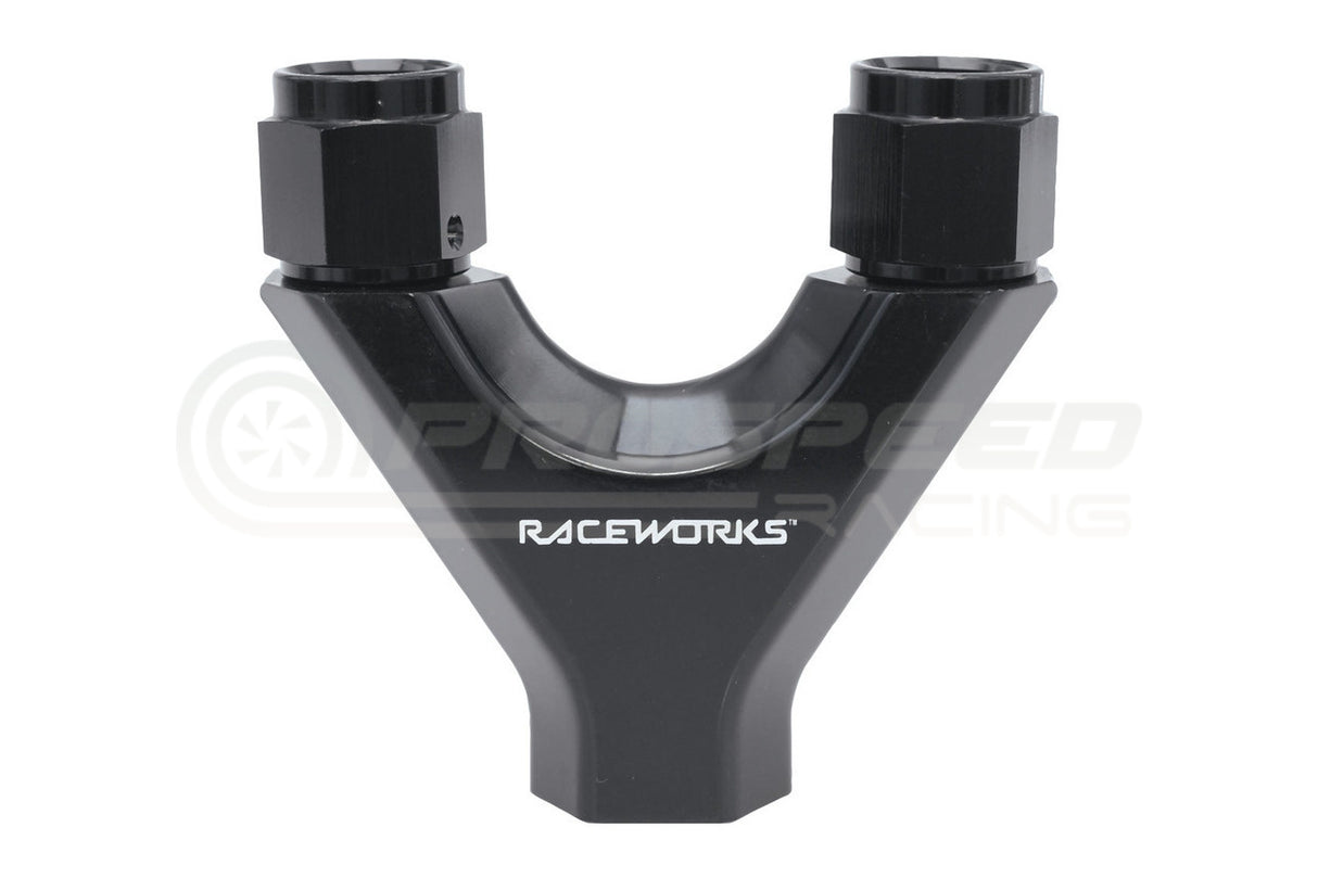 Raceworks AN Female Flare to AN ORB O-Ring Boss Y Block Fitting