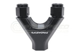 Raceworks AN Female Flare to AN ORB O-Ring Boss Y Block Fitting