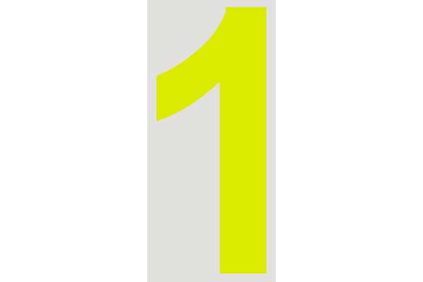 PSR CAMS/Motorsport Australia Approved Vehicle Number Stickers Day Glo Yellow