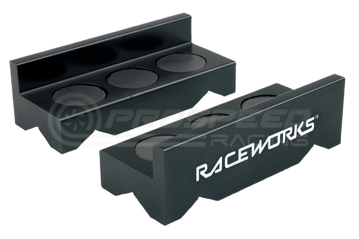 Raceworks Billet Aluminium Vice Jaws Black RWT-002BK | Pro Speed Racing