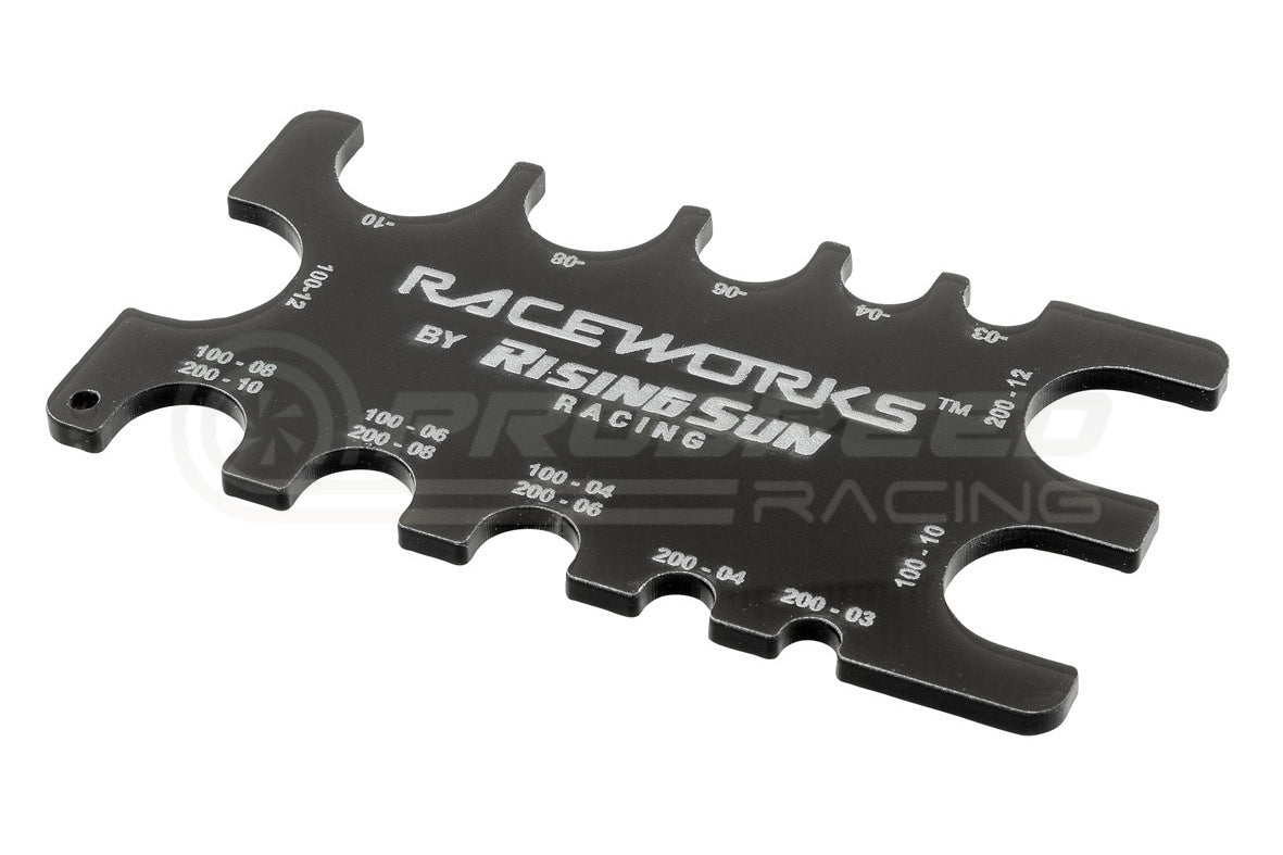 Raceworks Raceworks Braided Hose Gauge (Black) RWT-034BK | Pro Speed Racing