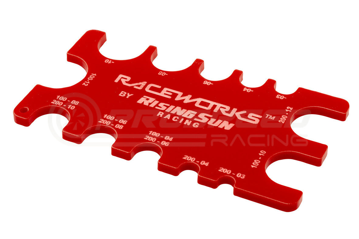 Raceworks Raceworks Braided Hose Gauge (Red) RWT-034RD | Pro Speed Racing