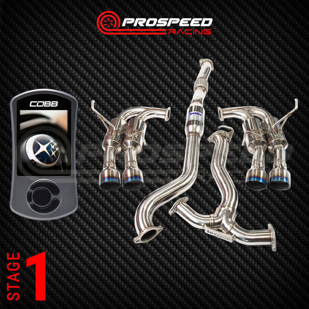 Stage 1 Pack: Cobb Tuning Accessport/Invidia R400S Cat Back - Subaru WRX/STI VA 15-21