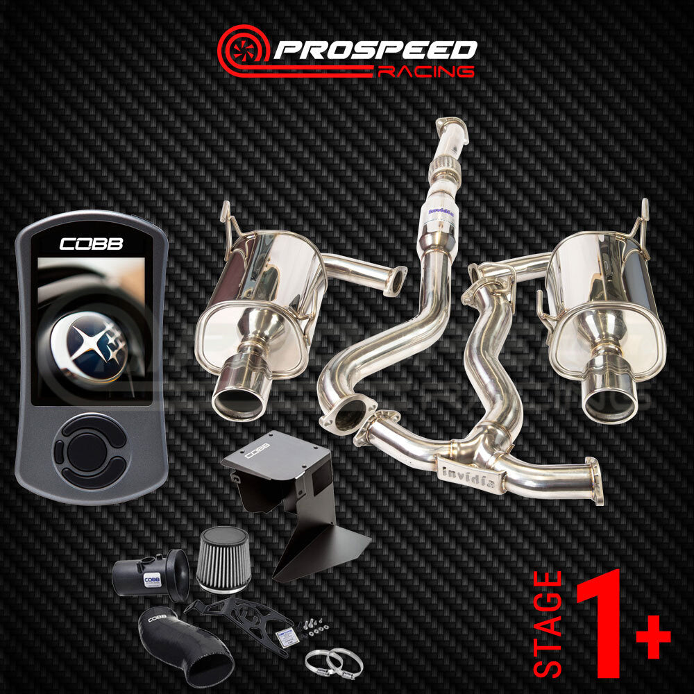Stage 1+ Pack: Cobb Accessport/SF Intake/Invidia Q300 Cat Back - Subaru WRX 08-10 (Sedan) | PSR