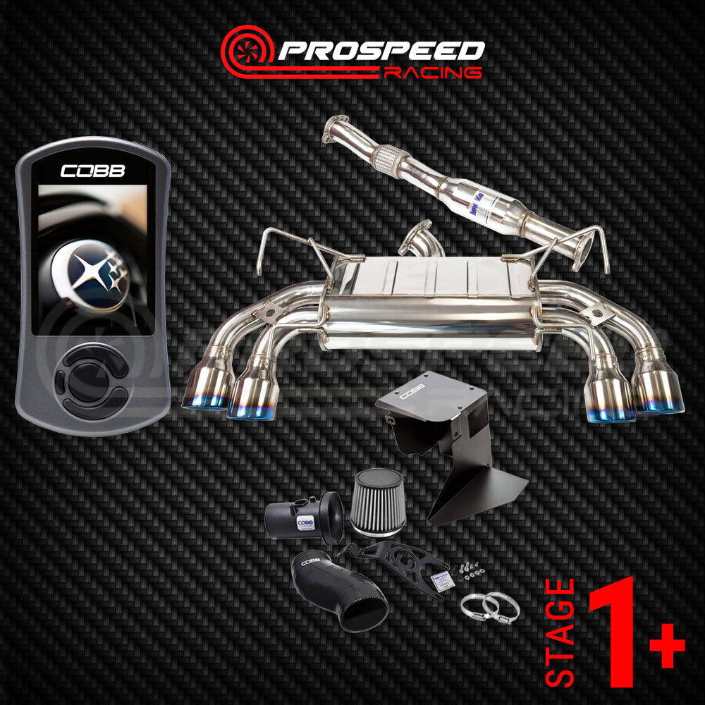 Stage 1+ Pack: Cobb Accessport/SF Intake/Invidia Q300 Cat Back - Subaru WRX 11-14/STI 08-14 (Hatch)