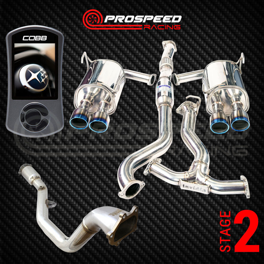 Stage 2 Pack: Cobb Accessport/Invidia Q300 Turbo Back - Subaru WRX/STI 11-14 (Sedan) | Pro Speed