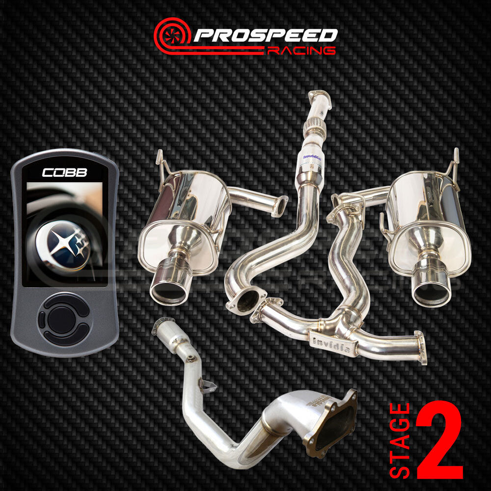 Stage 2 Pack: Cobb Accessport/Invidia Q300 Turbo Back - Subaru WRX 08-10 (Sedan) | Pro Speed Racing