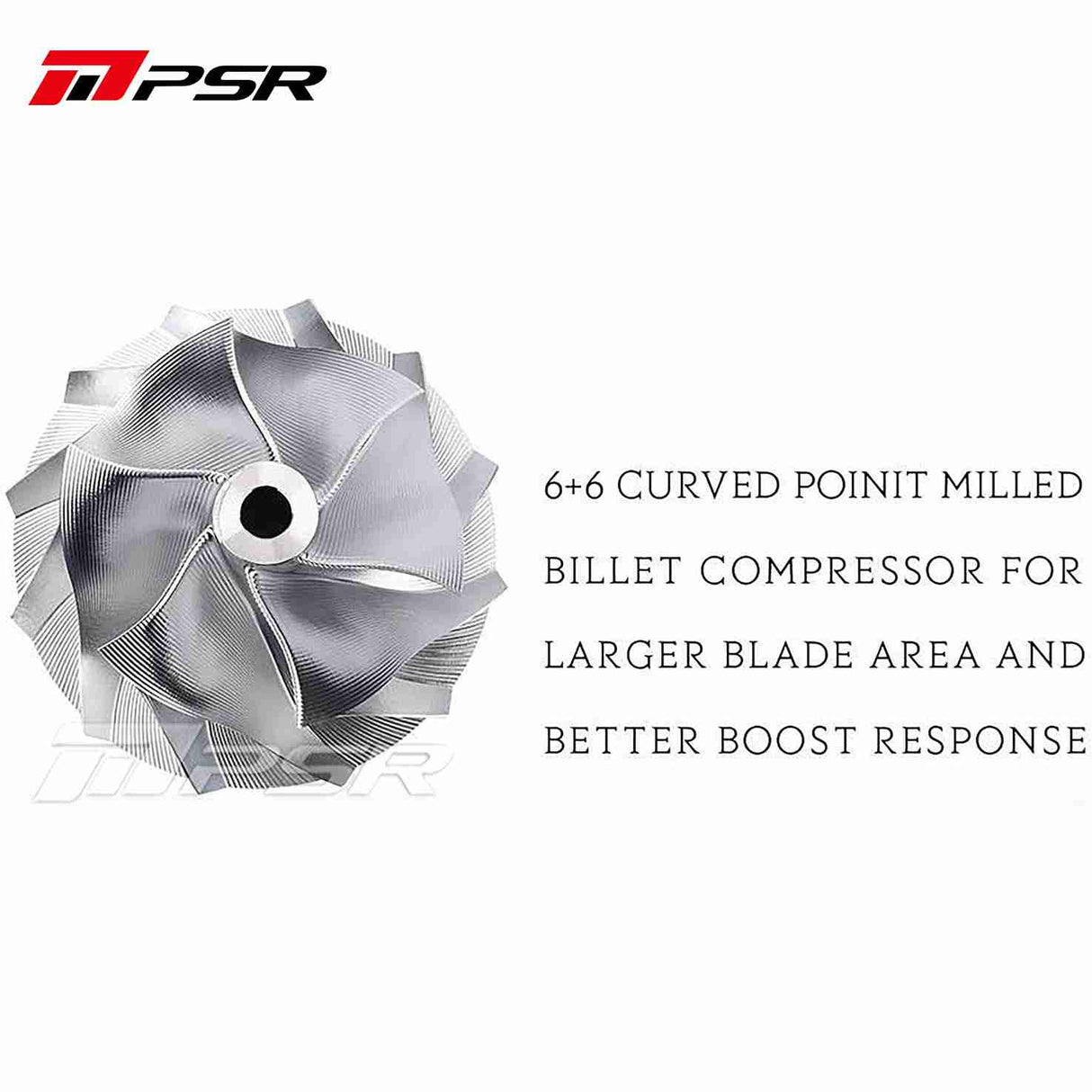Pulsar 485D Dual Ball Bearing Turbo w/ Curved Point Milled Billet Compressor Wheel - 102/91mm Turbine Wheel
