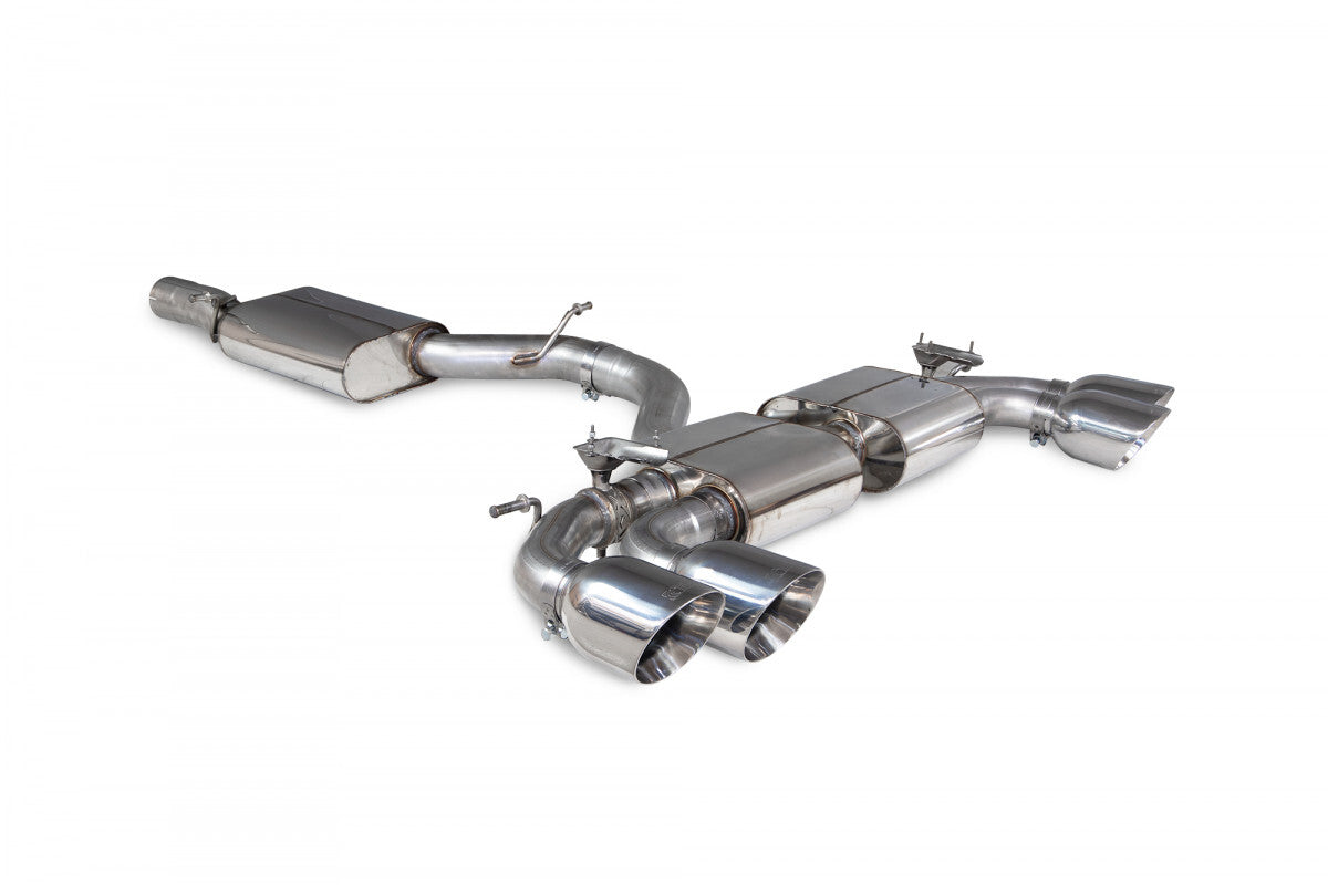 Scorpion Resonated Valved Cat Back Exhaust System w/Daytona Tips - Audi S3 8Y SAU093